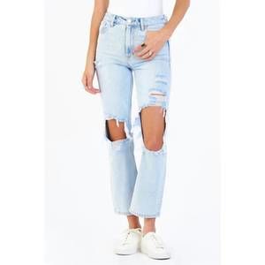 NEW DEAR JOHN DENIM jody high rise crop destroyed straight jean in san jose